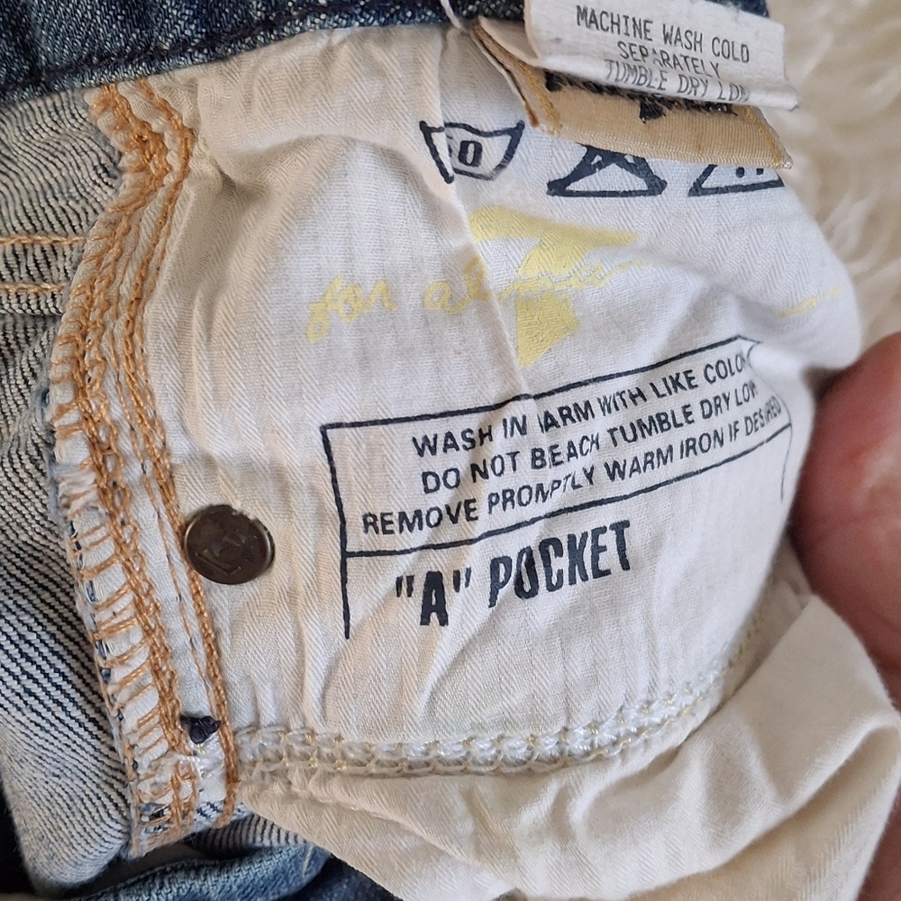 7 FAM "A" POCKET JEANS FLARE size 28!!! - Picture 7 of 9